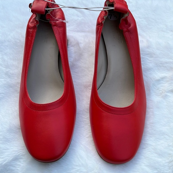 Everlane Shoes - EVERLANE Italian leather day heels coral red color
